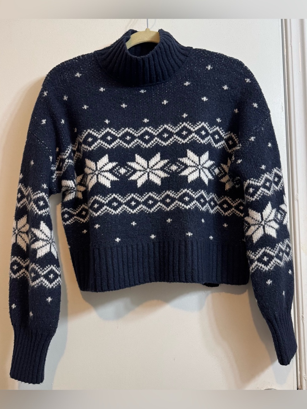 Pink Rose Fair Isle Sweater XS